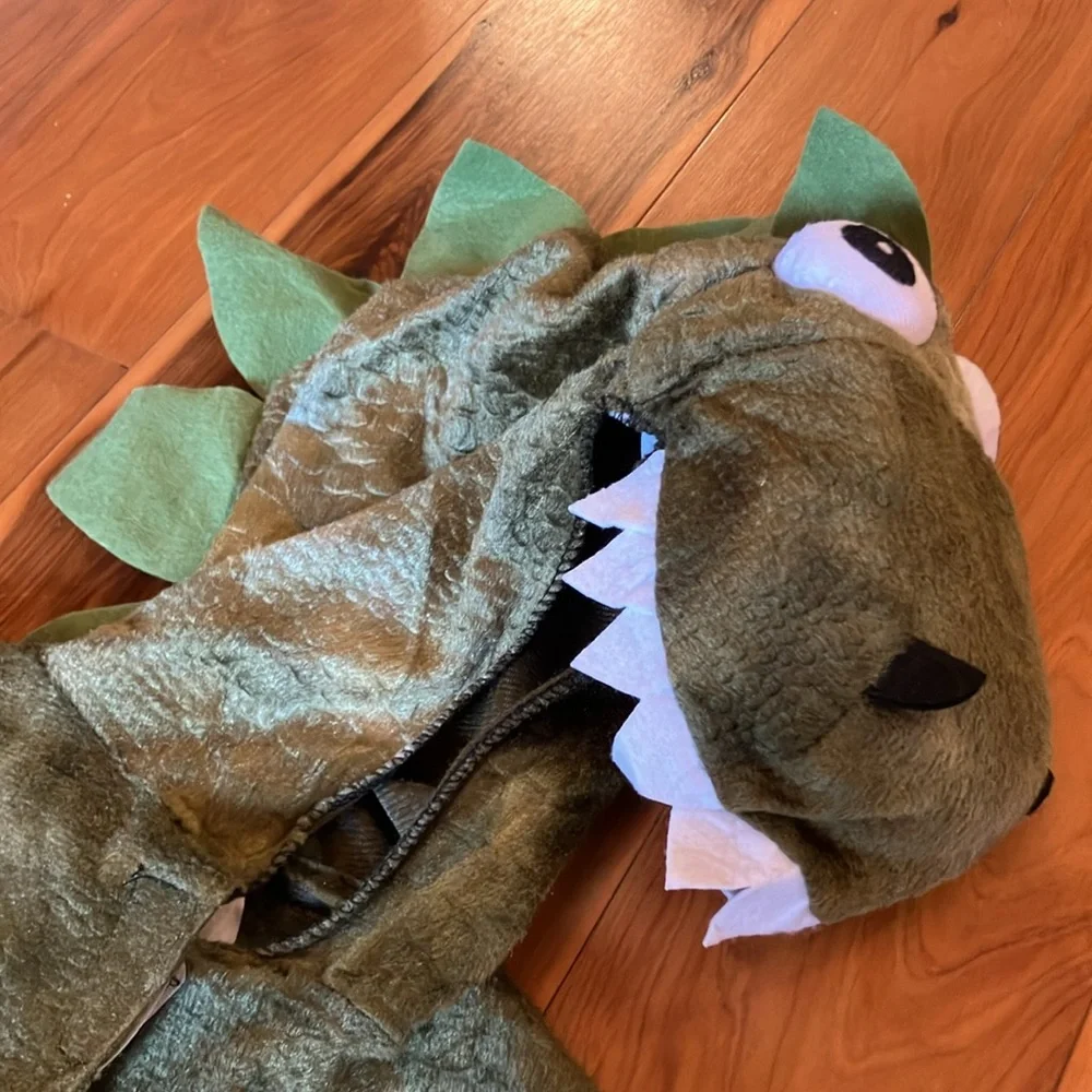 Rubie's Olive Green Dinosaur Costume with Yellow Belly